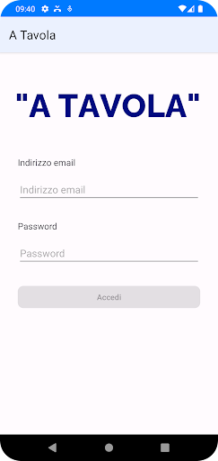 Android application A Tavola screenshort