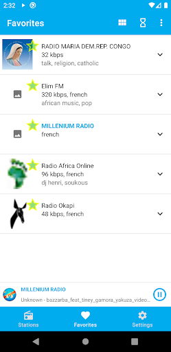 DRC Congo Radio Stations Screen 2