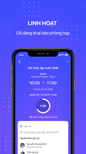 Android application AMIS Phòng họp screenshort