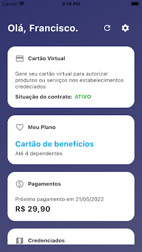 Android application Saúde do Vale screenshort