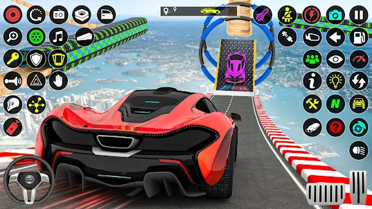 GT Car Stunt Race: Mega Ramps
