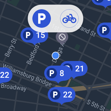 Android application NYC City Bike at a Glance screenshort