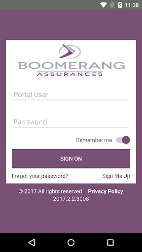 Android application Boomerang Assurances Online screenshort