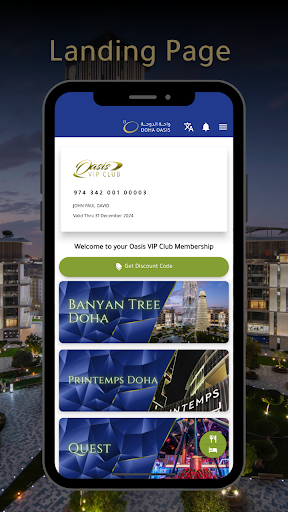 Android application Oasis VIP screenshort