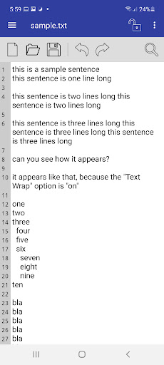 Android application Text Editor w/ Ads screenshort