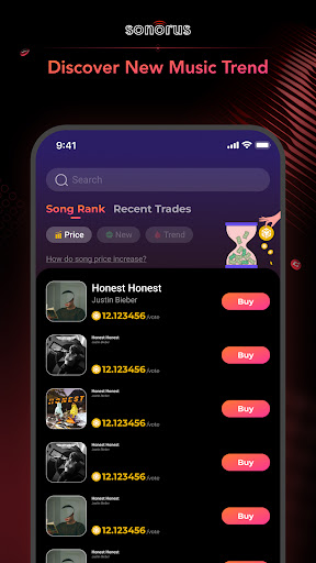 Android application Sonorus: Trade the Trend screenshort