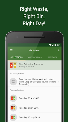 Android application Ipswich Bin App screenshort