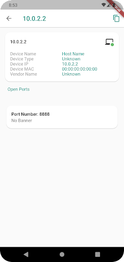 Angry Port Scanner Screen 2