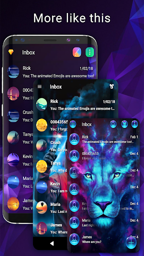 Neon galaxy messenger theme Screen 3