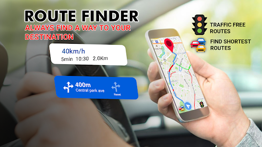 GPS Navigation & Maps Route