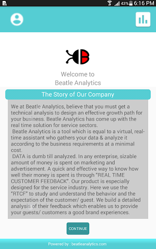 Android application Beatle Analytics - Survey screenshort