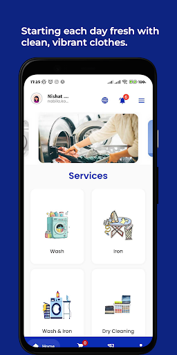 Android application BD Wash screenshort