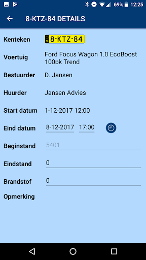 RentWise inname- uitgifteapp Screen 2