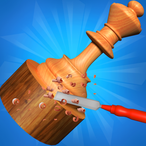 Wood Turning : Wood Carving 3d logo