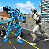 Police Robot Transform Car War icon