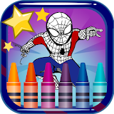 Coloring book for Superheroes icon