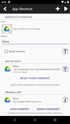 Shortcut Creator Screen 3