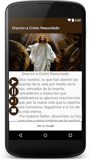 Android application Oracion a Cristo Rescucitado screenshort