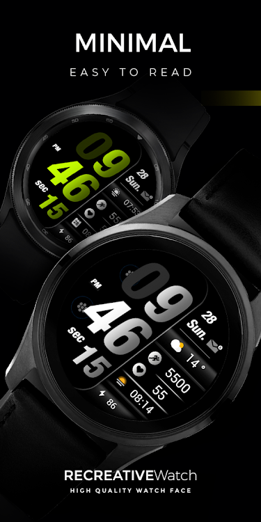 Minimal Digital Watch - RE02 - New - (Android)