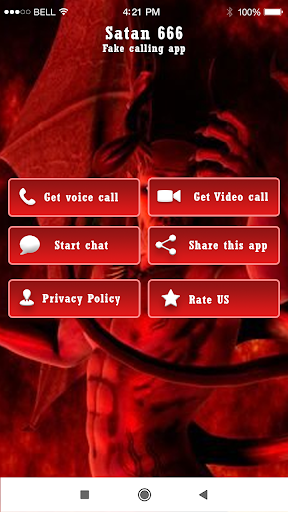 Android application Satan 666 fake Call screenshort