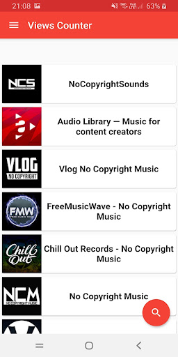 Android application Views Counter screenshort