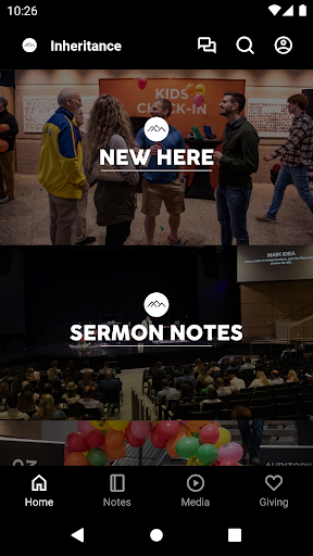 Android application Inheritance Church screenshort