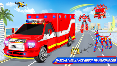 Ambulance Dog Robot Car Game