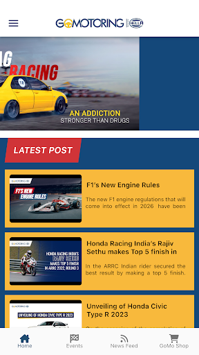 Android application GoMotoring screenshort