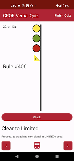 CROR Railway Signals Quiz Screen 2