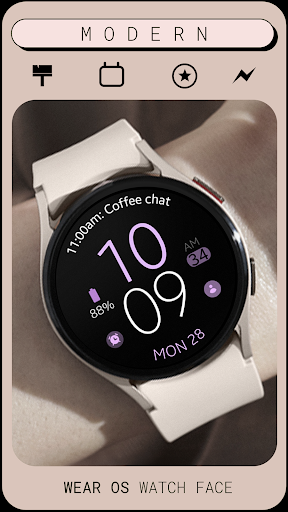 Simple Purple watch face Screen 2