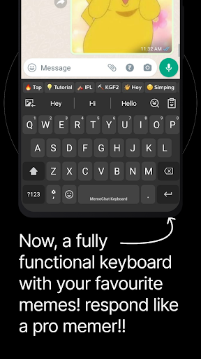 MemeChat: Meme, Keyboard, News Screen 2