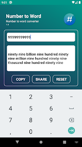 Number to word converter offli