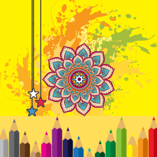 Mandala coloring book adults logo