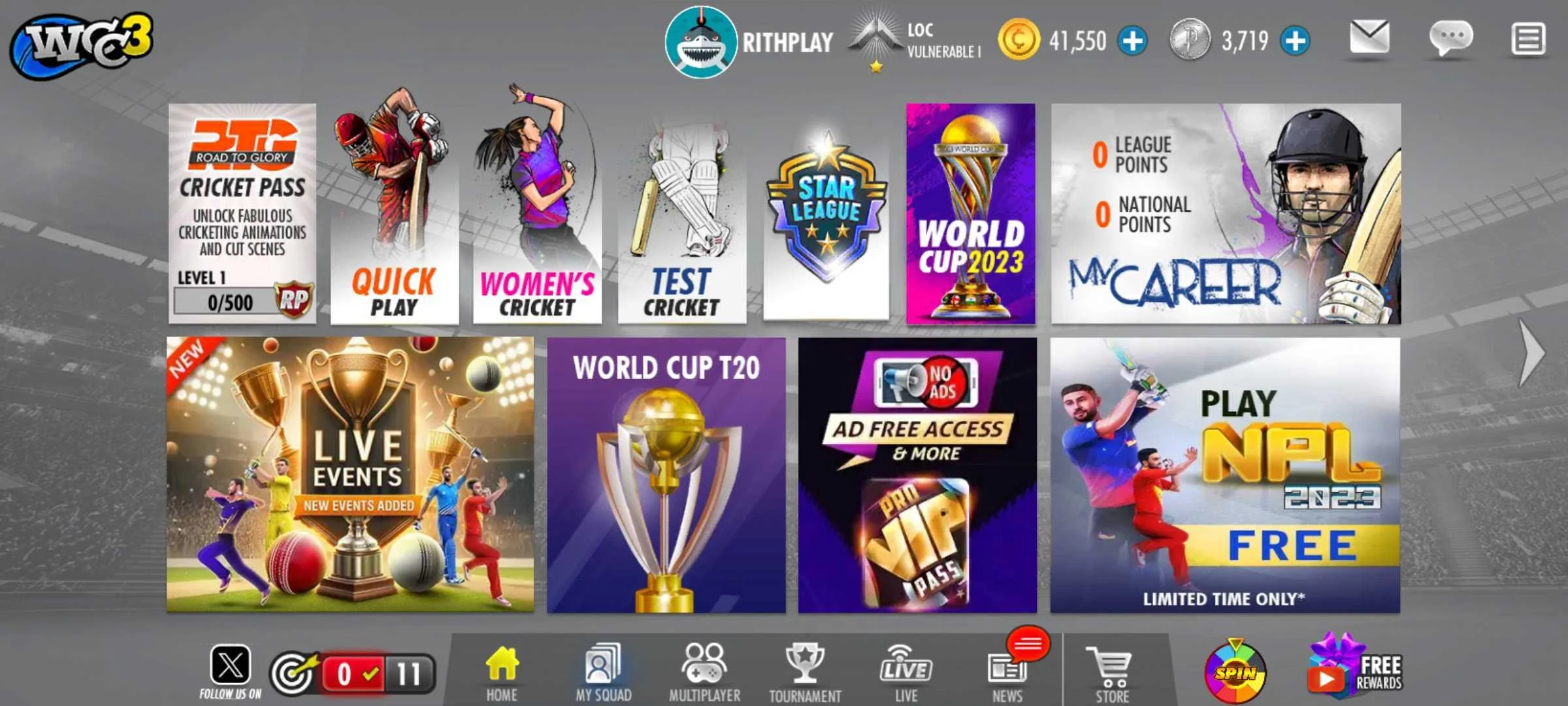 World Cricket Championship 3 Mod Apk Unlimited Platinum