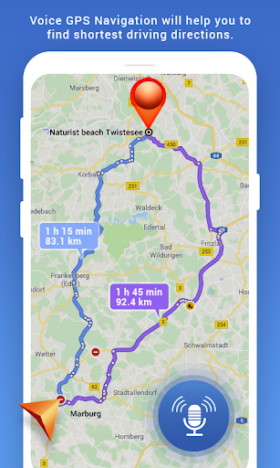 Voice GPS Navigation Map Screen 2