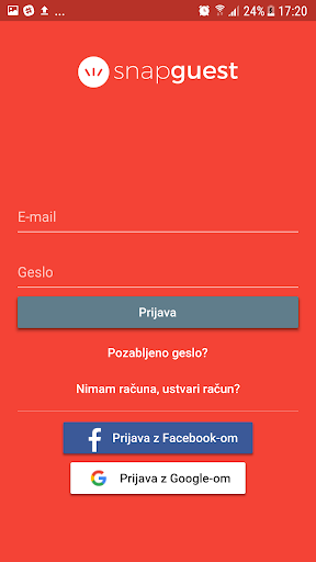 Android application SnapGuest - eTurizem screenshort