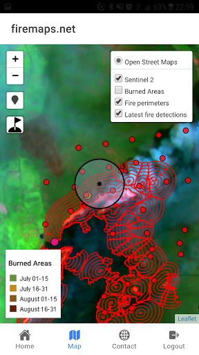 Android application firemaps screenshort