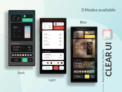 Clear UI for KLWP Screen 2
