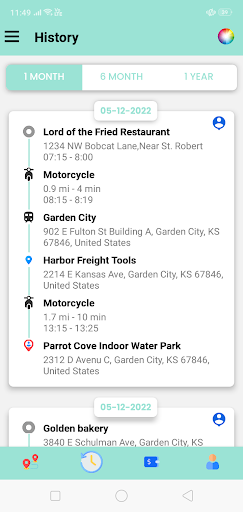 Sales and Travel tracking Screen 2