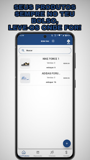 Android application Meus Produtos, Clientes, Venda screenshort