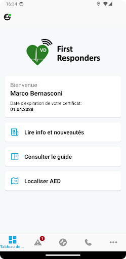 Android application First Responders Canton Vaud screenshort