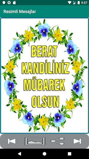 Android application Berat Kandili Mesajları 2024 screenshort