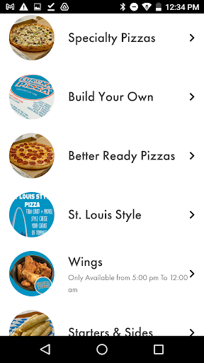 Android application Eureka Pizza screenshort