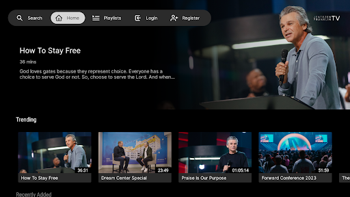 Android application Jentezen Franklin TV screenshort