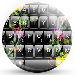 Keyboard Theme Glass Flowers Apk