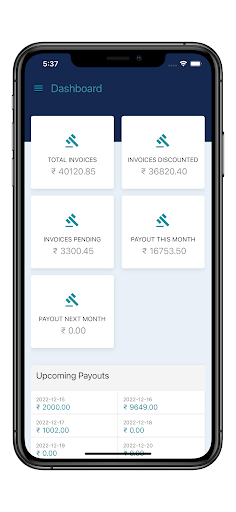 Android application MyndFin - Dynamic Discounting screenshort