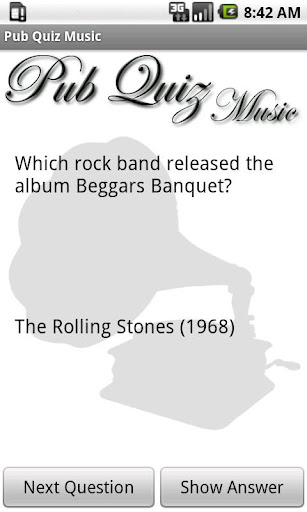 Android application Pub Quiz Music screenshort