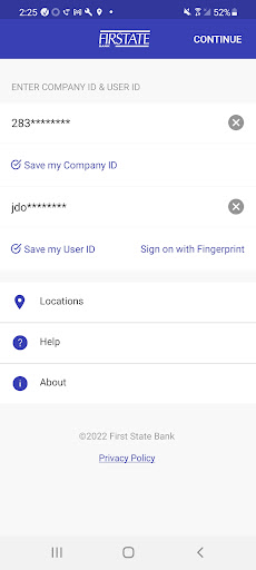 Android application Firstate Business Mobile screenshort