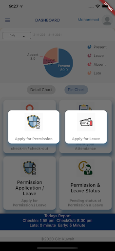 GIC Attendance App Screen 3