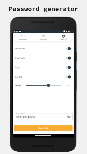 Android application Password Generator screenshort